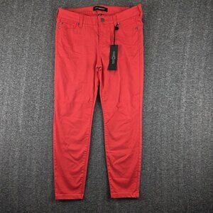 Liverpool Skinny Jeans Womens 8 Red Petite Slim Stretch Denim Pockets